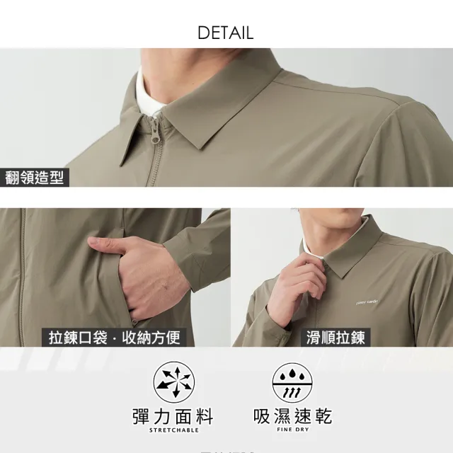 【pierre cardin 皮爾卡登】網路獨家 男款 吸濕速乾翻領休閒夾克外套(多色任選)