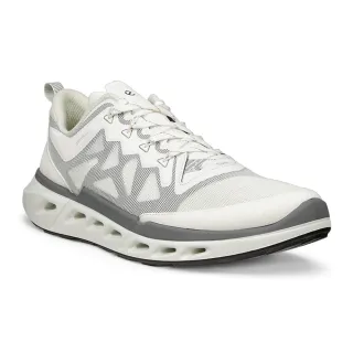 【ecco】BIOM 720 M 健步休閒織物戶外運動鞋 男鞋(白色/黑色 85031461644)