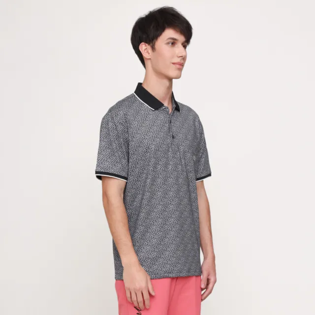 【oillio 歐洲貴族】男裝 短袖口袋POLO衫 成穩休閒 透氣高彈力 防皺(灰色 法國品牌 有大尺碼 臺灣製)