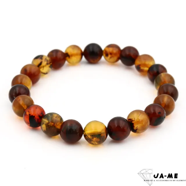 【JA-ME】天然琥珀 緬甸多寶帶海藻藥珀手珠8-10mm