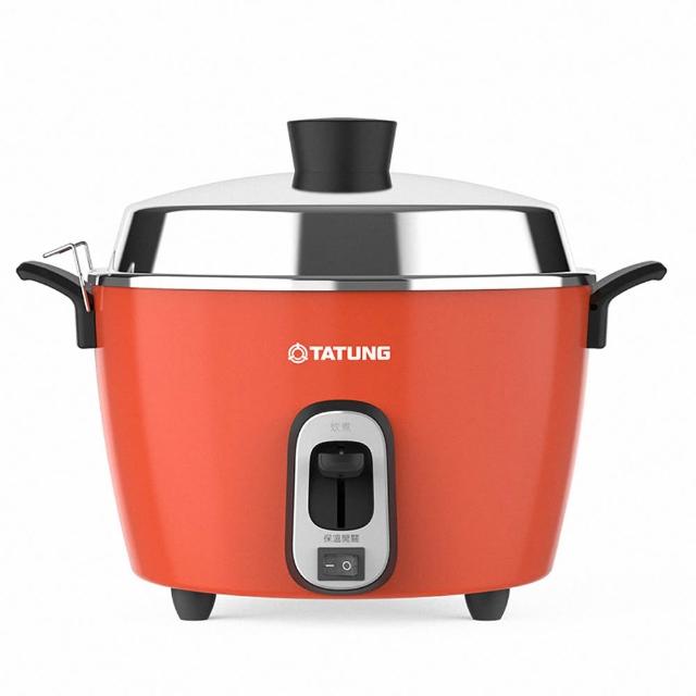 【TATUNG 大同】6人份異電壓220V不鏽鋼電鍋(僅國外適用)(TAC-06R-MV2 LR經典紅)