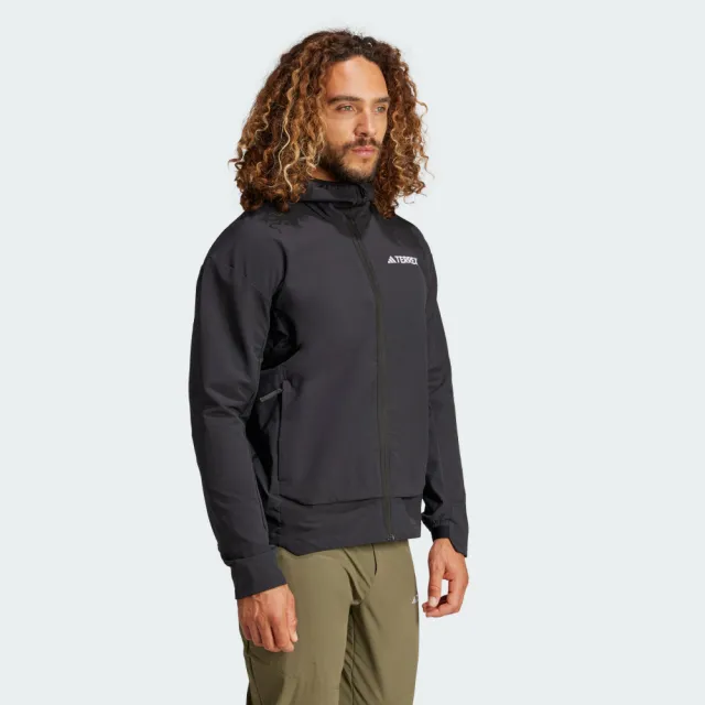 【adidas 愛迪達】TERREX MULTI SOFTSHELL 連帽外套 防風 男 IX1490