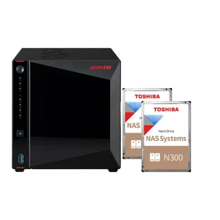 【ASUSTOR 華芸】搭東芝NAS 4TB x2★AS5404T 4Bay NAS 網路儲存伺服器