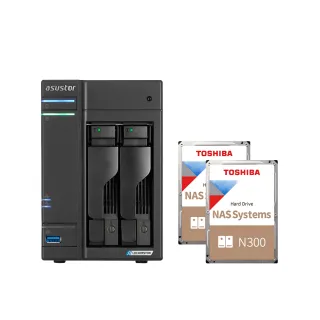 【ASUSTOR 華芸】搭東芝NAS 4TB x2★AS6702Tv2 2Bay NAS 網路儲存伺服器