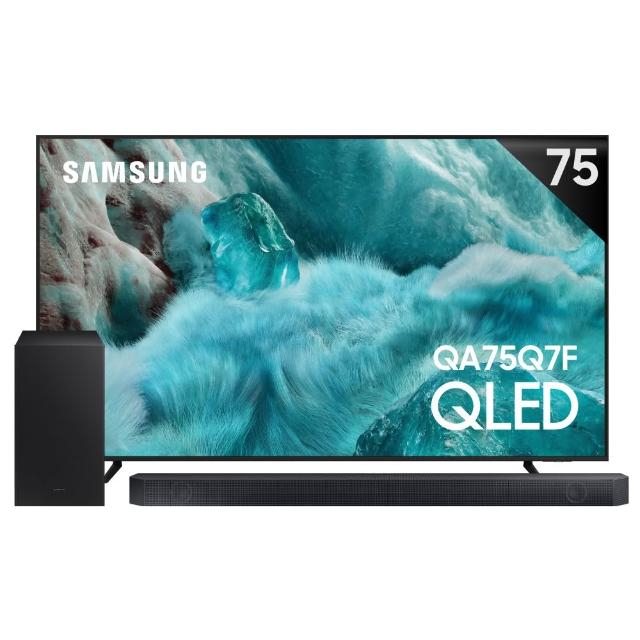 【Samsung 三星】75型 4K QLED AI 智慧顯示器 75Q7F 壁掛安裝(QA75Q7FAAXXZW)