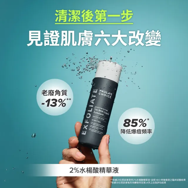 【Paulas Choice 寶拉珍選】2％水楊酸精華液＋高效A醛PRO新生精華(先抗痘再抗老)