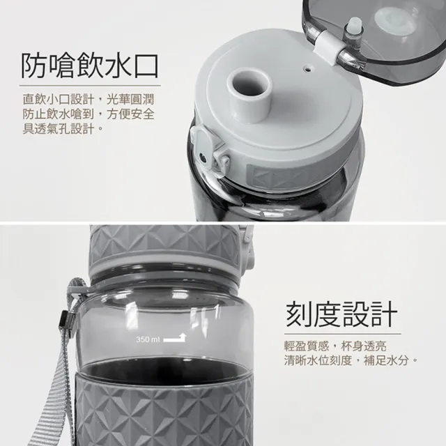 【GREEN BELL 綠貝】Tritan果漾彈蓋水壺1000ml2入組-顏色任選(運動 耐高溫 防漏 寬口 輕量 SGS)