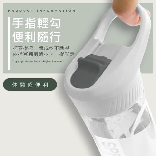 【GREEN BELL 綠貝】Tritan新極速運動水壺700ml3入組(隨行 大容量 運動 戶外 露營 防漏 SGS)