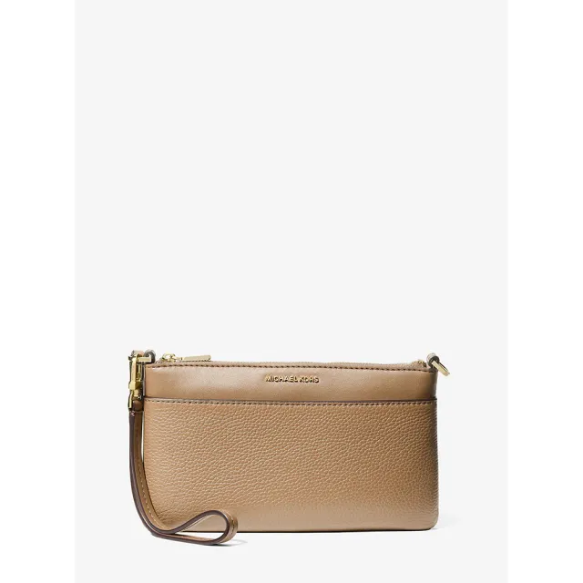 【Michael Kors】專櫃經典款 Jet Set系列 防刮皮革多功能雙層手拿長夾/手拿包/手機包/手機長夾/MK長夾