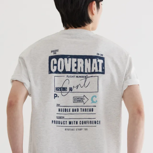 【COVERNAT】官方旗艦 旅行圖案T恤(UNI短袖上衣 炭灰/混灰/白色)