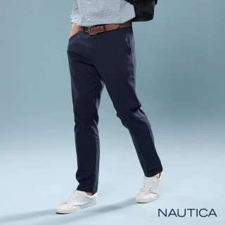 【NAUTICA】官方旗艦 男裝  經典棉感百搭休閒長褲(藍色)