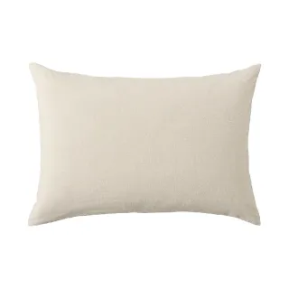 【MUJI 無印良品】柔舒水洗棉枕套/43(灰色/柔白/深藍/淺米)