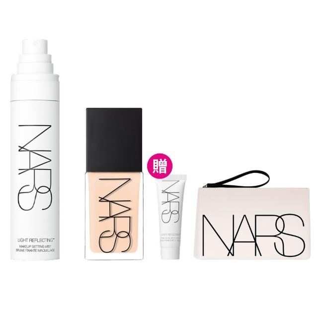 NARS 持久保濕雙星粉底液結合高遮瑕與持久保濕，提供24小時無瑕持妝效果。輕盈質地貼近肌膚，不厚重不卡粉，適合各種膚質使用。雙星配方強化保濕與遮蓋力，讓肌膚在長時間持妝下依然保持水潤與自然光澤。