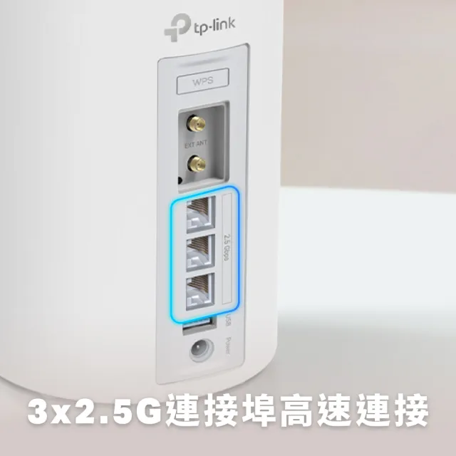 【TP-Link】Deco BE65-5G BE9300 三頻Wi-Fi7 5G 插SIM卡路由器 全2.5G連接埠 Wi-Fi分享器