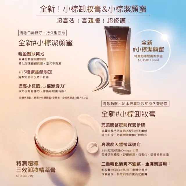 【Estee Lauder 雅詩蘭黛】特潤超導三效卸妝精萃膏70ml(舒緩乾燥泛紅敏感/抗老化/改善粉刺油肌)