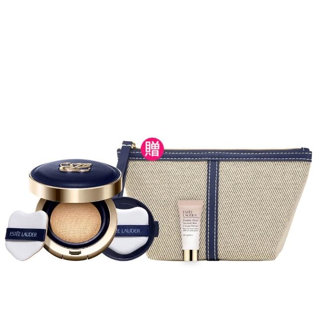 【Estee Lauder 雅詩蘭黛】粉持久天生美肌氣墊粉餅(SPF20-25/PA+++/一盒2蕊液態粉餅/IU同款/防曬)