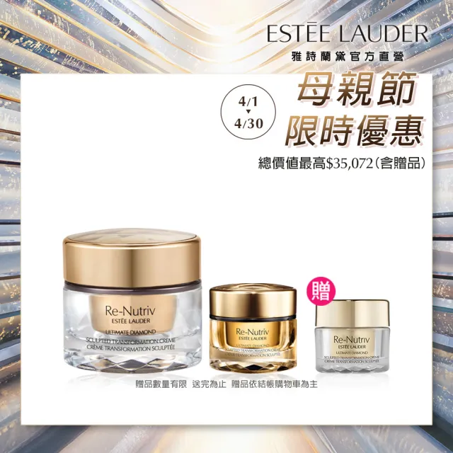 【Estee Lauder 雅詩蘭黛】白金級黑鑽松露塑顏霜組(白金級黑鑽松露塑顏奇蹟霜 50ml 贈塑顏奇蹟霜15ml)