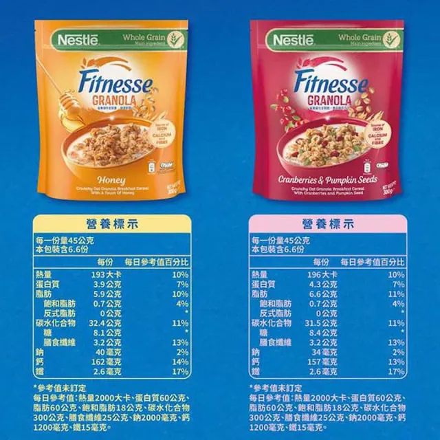 【Nestle 雀巢】纖怡全穀燕麥脆-蜂蜜燕麥/蔓越莓南瓜子300gX3包(口味任選)
