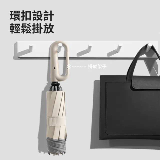 【Cheley】反向自動傘 掛勾設計｜防風防潑水不濕身｜車用必備雨傘｜安全反光10骨抗風傘