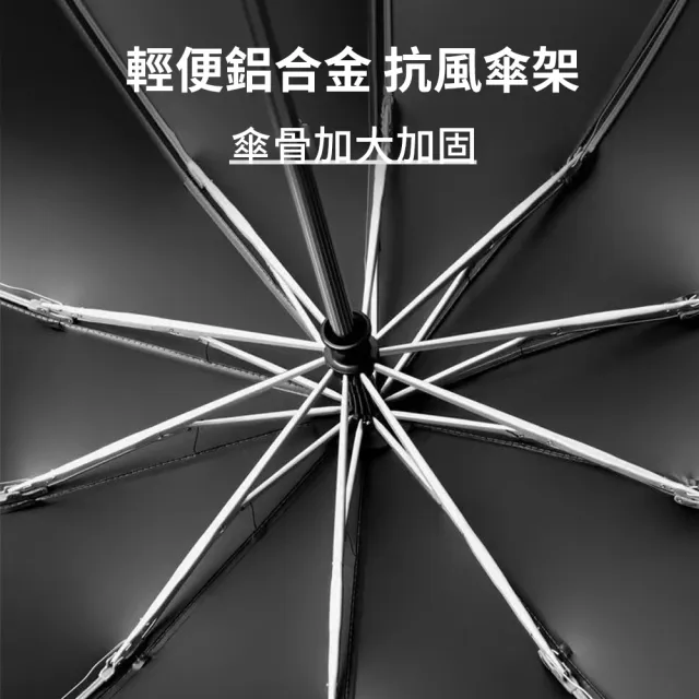 【Cheley】反向自動傘 掛勾設計｜防風防潑水不濕身｜車用必備雨傘｜安全反光10骨抗風傘