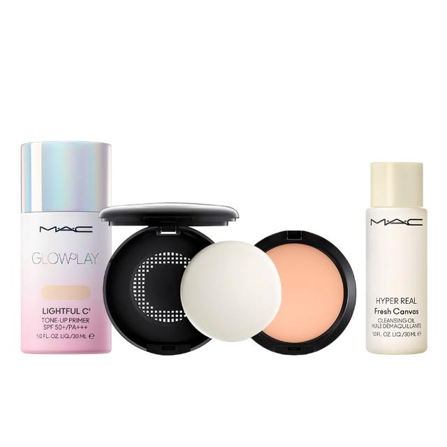 【M.A.C】全新上市 超漾光無瑕全妝組(超漾光高防曬妝前乳SPF50+&超持妝無瑕粉餅SPF15&超持妝無瑕粉餅空盒)