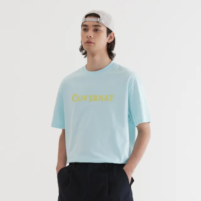 【COVERNAT】男女款-經典款Logo短袖T恤(UNI短袖上衣 黑/深海軍藍/混灰/萊姆綠/天藍/白色)