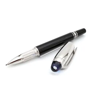 【MONTBLANC 萬寶龍】Starwalker 藍色星球 金屬銀蓋黑桿鋼珠/細字筆 118872(漂浮 星際行者 旅者 簽字筆)