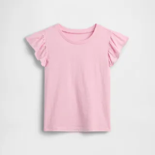 【GAP】babyGap荷葉邊T恤-櫻草粉(871084)