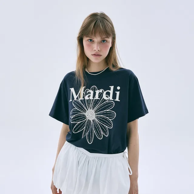 【MARDI MERCREDI】印花短TEE 藍色 經典小雛菊 象牙花 純棉 TSHIRT FLOWERMARDI