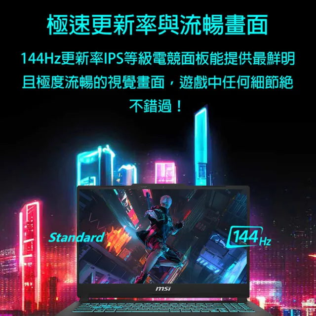 【MSI 微星】15.6吋 Core7 RTX3050 電競筆電(Cyborg 15/Core 7-240H/16G/512G SSD/W11/A2RUDX-2095TW)