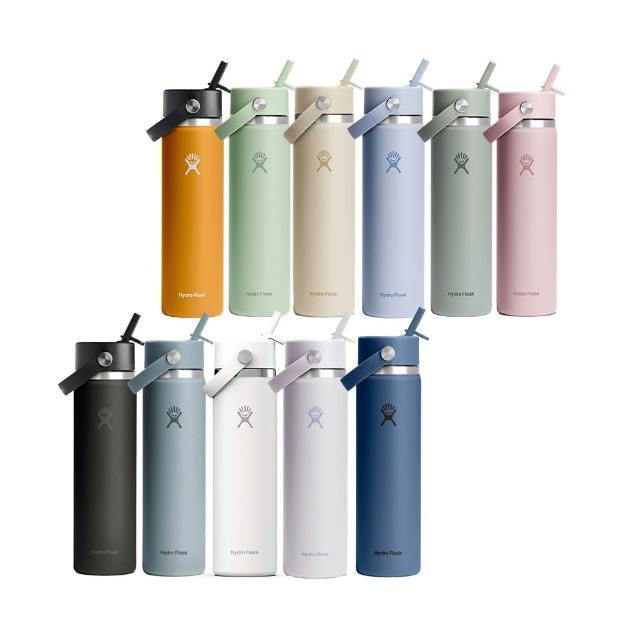 【Hydro Flask】24oz/709ml 寬口 吸管 真空 保溫瓶(高保冰 保溫 無毒 美國品牌 食安 防滑塗層 大口徑)