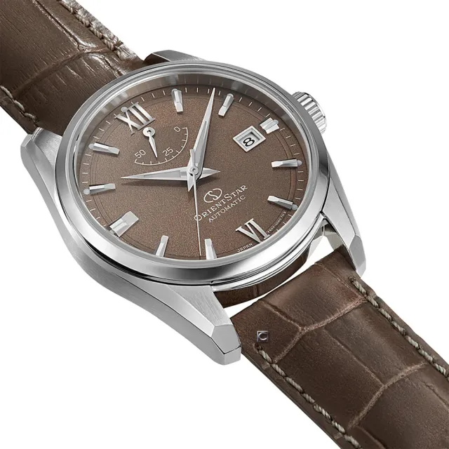 【ORIENT 東方錶】STAR 東方之星 CLASSIC系列 動力儲存 機械錶-38.5mm棕(RE-AU0113Y) 七夕 送禮自用