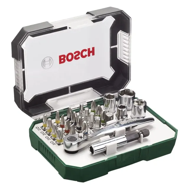【BOSCH 博世】26件式棘輪起子頭組