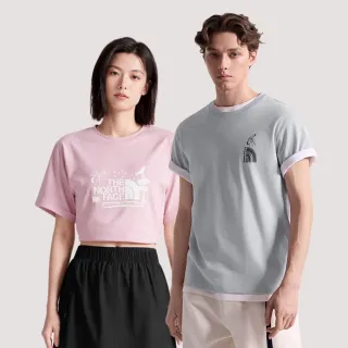 【The North Face】男女款純棉手繪印花短袖T恤 (多色可選)