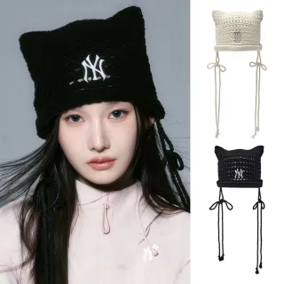 【MLB】夏日鉤織貓耳毛帽 紅襪/洋基隊(3ABNB0263-兩款任選)