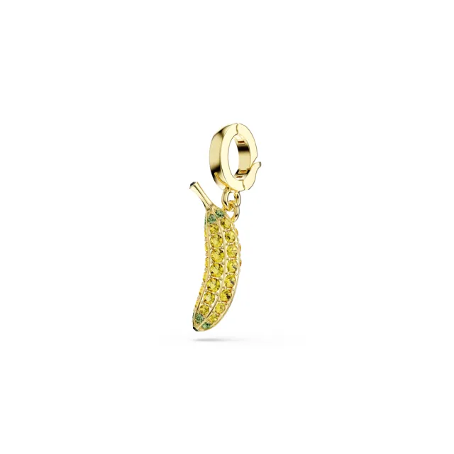 【SWAROVSKI 施華洛世奇】官方直營 Minions Banana Charm 密鑲 黃色 鍍金色色調 | 5753017