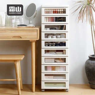 【SHIMOYAMA 霜山】簡約風B4十層抽屜文件收納櫃(附輪)(抽屜櫃/滑輪收納櫃/置物櫃)