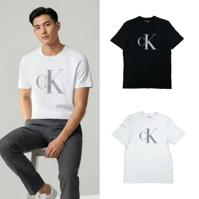 【Calvin Klein】CK條紋輕語 摩登主義 短T Calvin Klein 純棉 T恤 CK上衣(1447)