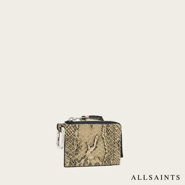 【ALLSAINTS】REMY 牛皮蛇紋零錢包 W610XD