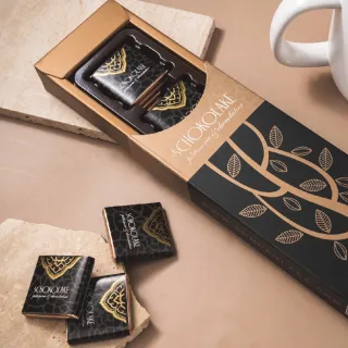 【巧克力雲莊】100%黑巧克力薄片兩盒組(12入/盒_頂級黑巧克力)