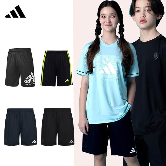 【adidas 愛迪達】KID Sport Shorts 兒童運動彈性透氣五分褲(休閒 大童 吸濕 排汗 快乾 涼感 抗臭 親膚)