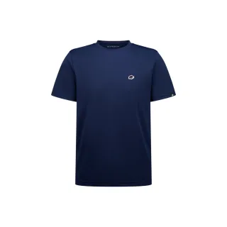 【Mammut 長毛象官方直營】Mammut Essential AF 防曬布章LOGO短袖T恤 男款 海洋藍PRT1 #1017-05080
