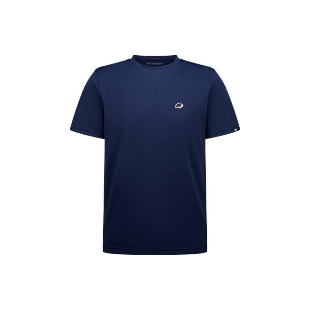 【Mammut 長毛象官方直營】Mammut Essential AF 防曬布章LOGO短袖T恤 男款 海洋藍PRT1 #1017-05080