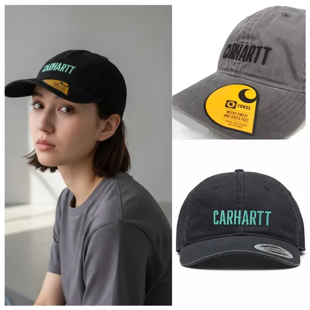 carhartt 美式電繡字水洗棒球帽 復古老帽 西岸滑板 情侶款