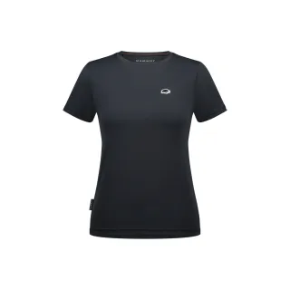 【Mammut 長毛象】Mammut Essential AF 防曬布章LOGO短袖T恤 女款 黑PRT1 #1017-05090