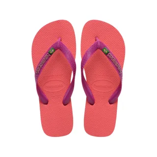 【havaianas 哈瓦仕】拖鞋 男鞋 女鞋 夾腳拖 巴西 國旗 跳色 Brasil Logo 桃紫色 4110850-4380U (哈瓦士)