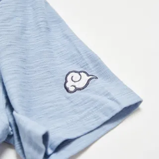 【EDWIN】江戶勝 女裝 經典富士山印花短袖T恤(淺藍色)