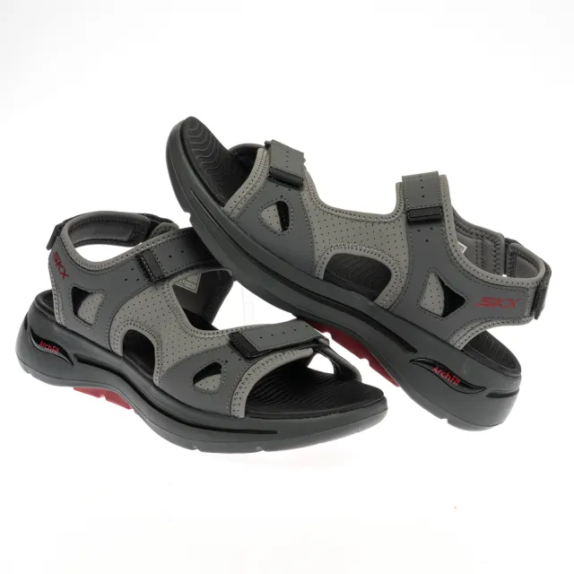 【SKECHERS】男鞋 健走系列涼拖鞋 拖鞋 瞬穿舒適科技 GO WALK ARCH FIT SANDAL(229064CCRD)