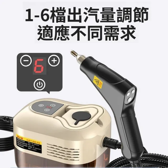 【Quality 聚家】清潔機 高溫蒸汽清洗機 高壓織物清潔機 高壓蒸汽 圓形款（6檔智能調節/多種噴頭配件）