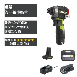 【WORX 威克士】12V無刷衝擊起子機(WU132X.5)